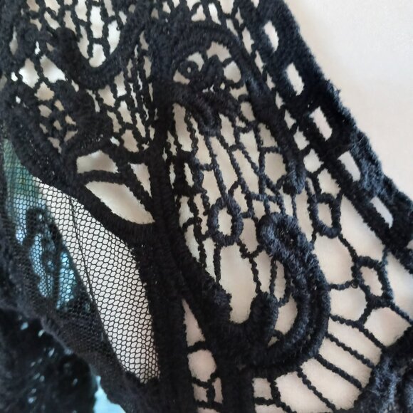 Lace Bolero Jacket Shrug Bell Sleeve - Picture 2 of 6